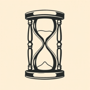 Negative Space Hourglass Tattoo