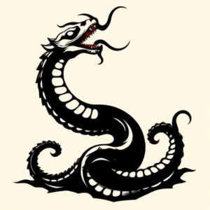 Negative Space Hydra Tattoo