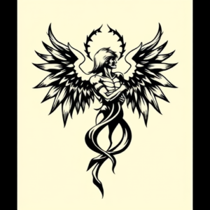 Negative Space Icarus Tattoo