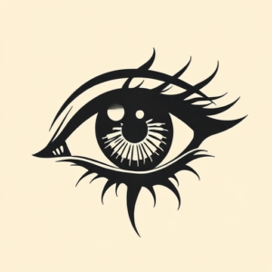 Negative Space Iris Tattoo