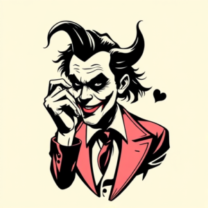 Negative Space Joker Tattoo