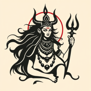 Negative Space Kali Tattoo