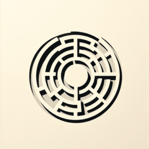 Negative Space Labyrinth Tattoo