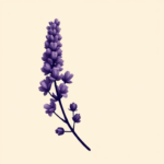 Negative Space Lavender Tattoo