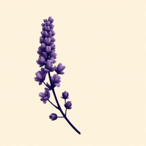 Negative Space Lavender Tattoo