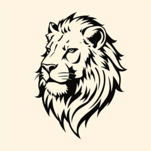 Negative Space Lioness Tattoo