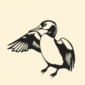 Negative Space Loon Tattoo