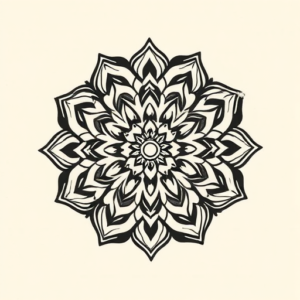 Negative Space Mandala Tattoo