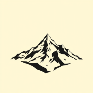 Negative Space Mountain Tattoo