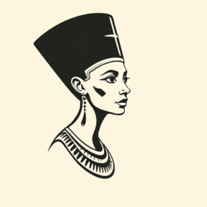 Negative Space Nefertiti Tattoo
