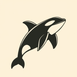 Negative Space Orca Tattoo