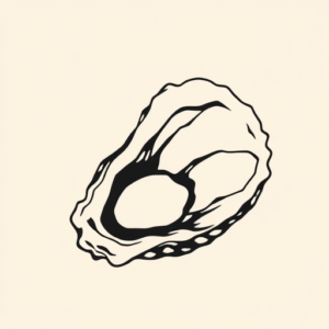 Negative Space Oyster Tattoo