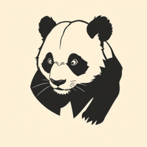 Negative Space Panda Tattoo