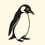 Negative Space Penguin Tattoo