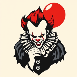 Negative Space Pennywise Tattoo