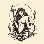 Negative Space Persephone Tattoo