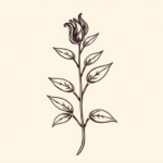 Negative Space Plant Tattoo