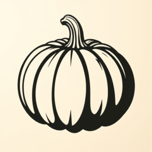 Negative Space Pumpkin Tattoo