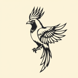 Negative Space Quetzal Tattoo