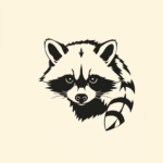Negative Space Raccoon Tattoo