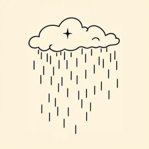 Negative Space Rain Tattoo