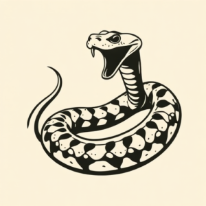 Negative Space Rattlesnake Tattoo
