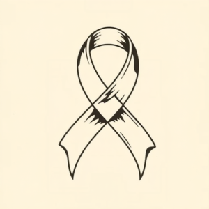 Negative Space Ribbon Tattoo