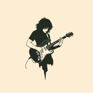 Negative Space Rock Tattoo