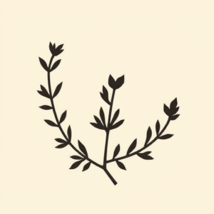 Negative Space Rosemary Tattoo