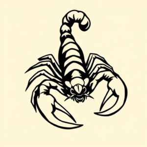 Negative Space Scorpio Tattoo