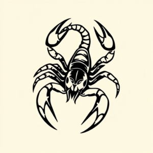 Negative Space Scorpion Tattoo