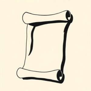 Negative Space Scroll Tattoo