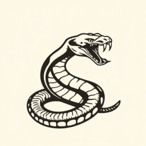 Negative Space Serpent Tattoo