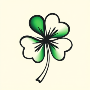Negative Space Shamrock Tattoo