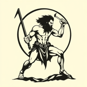 Negative Space Sisyphus Tattoo