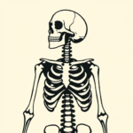 Negative Space Skeleton Tattoo