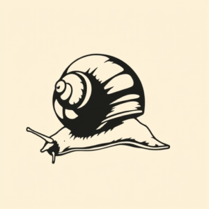 Negative Space Snail Tattoo