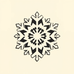 Negative Space Snowflake Tattoo