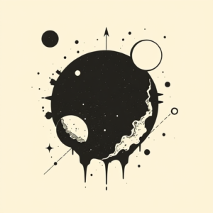 Negative Space Space Tattoo