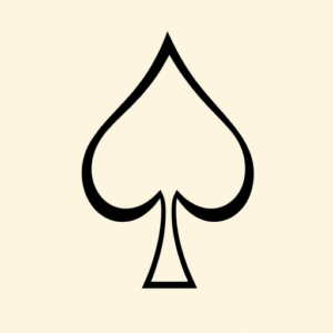 Negative Space Spade Tattoo