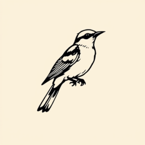 Negative Space Sparrow Tattoo