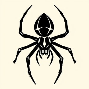 Negative Space Spider Tattoo