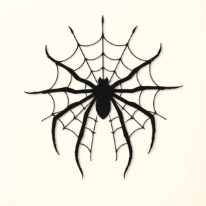 Negative Space Spiderweb Tattoo