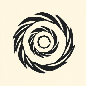 Negative Space Spiral Tattoo