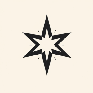 Negative Space Star Tattoo