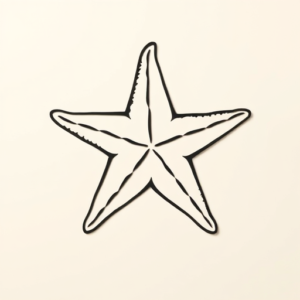 Negative Space Starfish Tattoo
