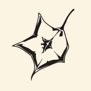 Negative Space Stingray Tattoo