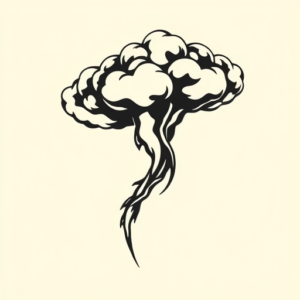 Negative Space Storm Tattoo