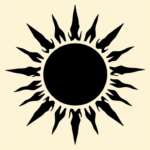 Negative Space Sun Tattoo