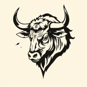 Negative Space Taurus Tattoo